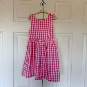 Mini Boden Pink and White Gingham Dress